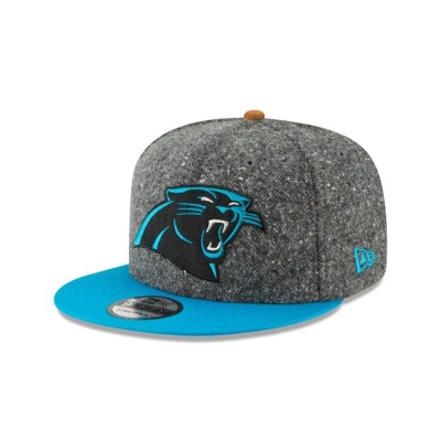 Carolina Panthers Gorra | New Era NFL Suede On Tweed 9fifty Strapback Cap Mexico - Grises